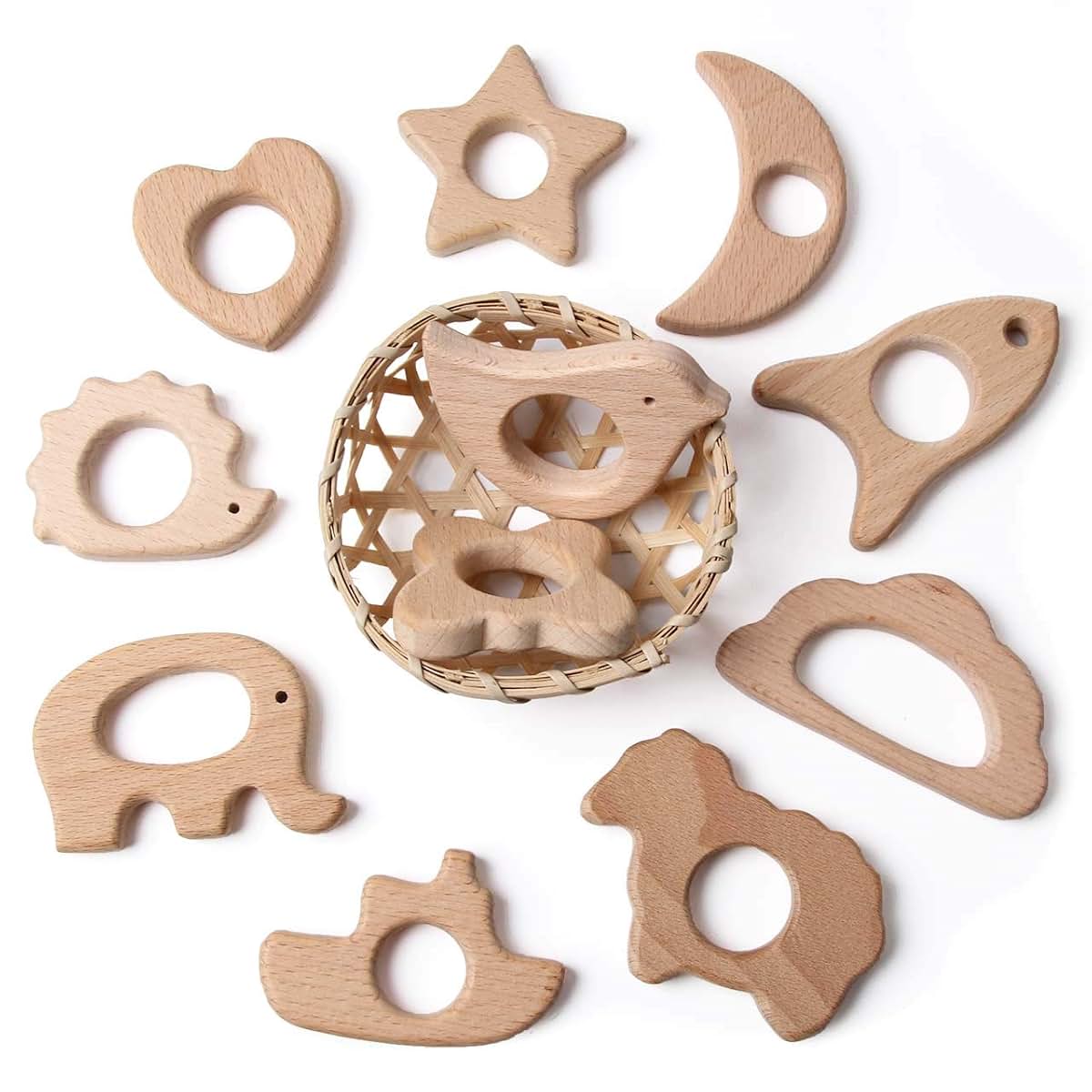 Hi Baby Moment Wood Teethers For Babies - DIY Necklace And Bangles