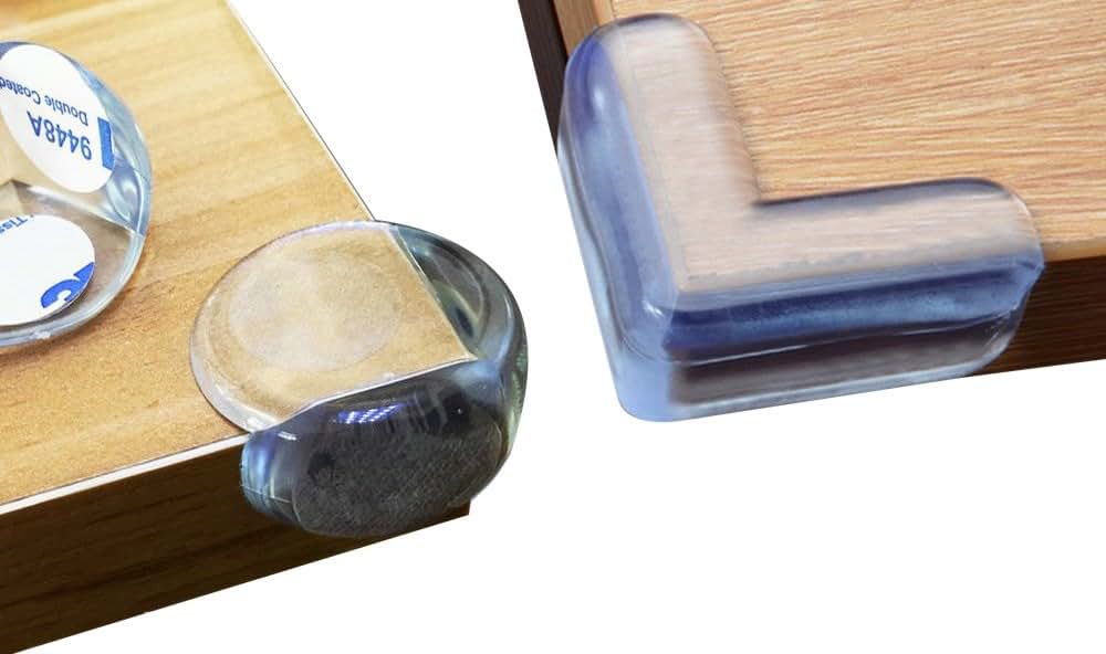 BeRicham 20 Pack Clear Furniture Corner Guards, L-Shaped and Ball-Shaped