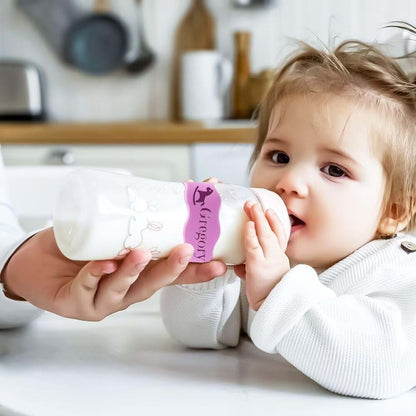 Yibairui Personalized Silicone Bottle Straps - Customizable Baby Bottle Labels with Engraved Names for Day CareReusable (photo 4)