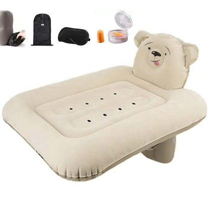 Gcroet Toddler Airplane Bed Inflatable Airplane Seat Extender with Safe Raised Edge Portable ＆ Foldable Kids Bed Easy (photo 3)