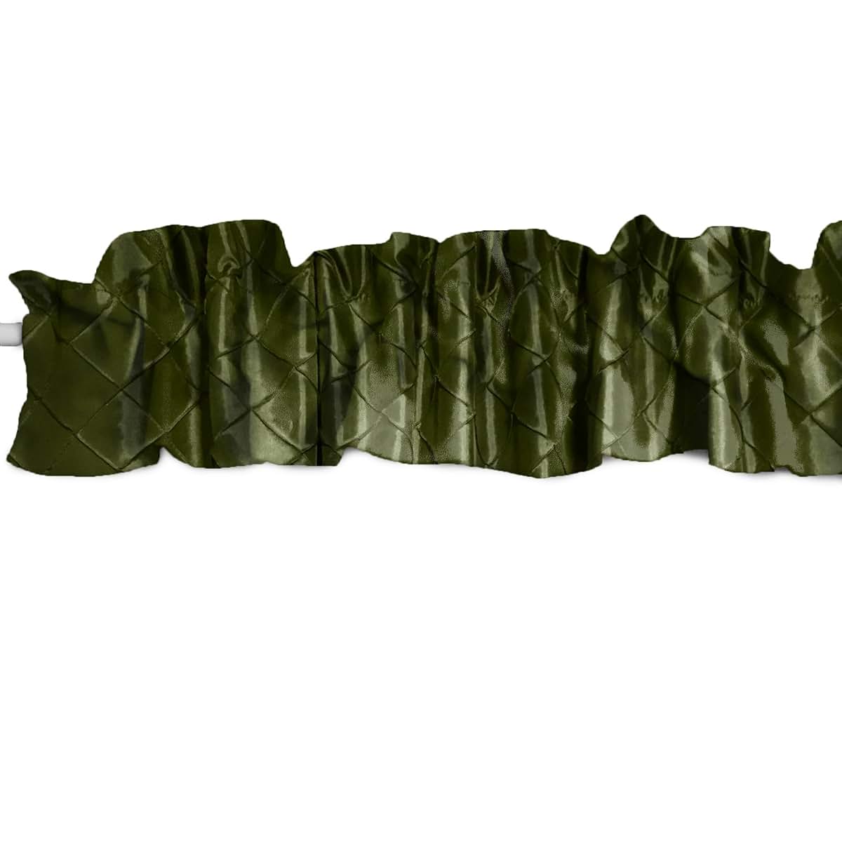 Zen Creative Designs Pintuck Taffeta Window Valance In Olive