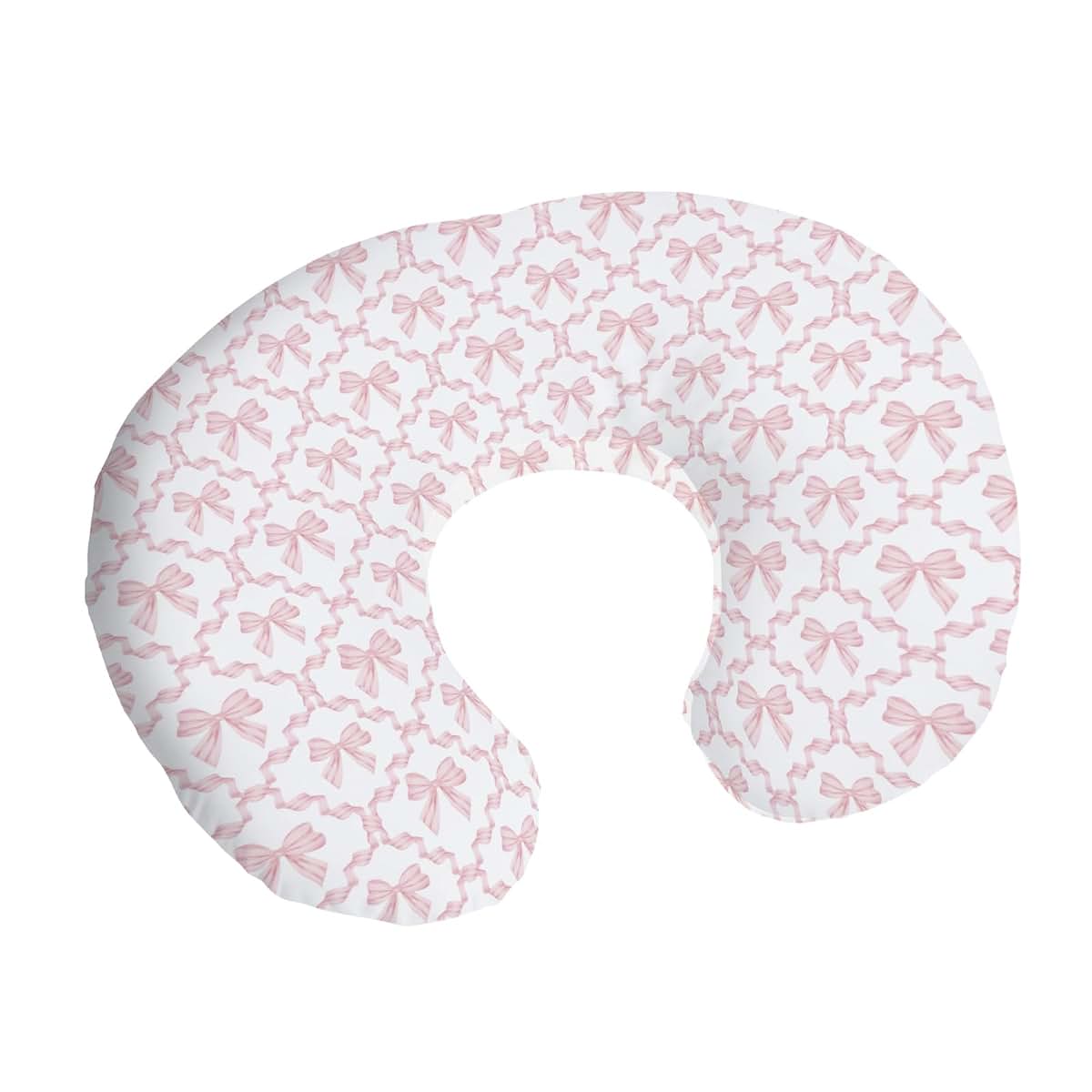 Cstdyfrv Pink Ribbon Bows Nursing Pillow Cover for Standard Pillows (photo 2)