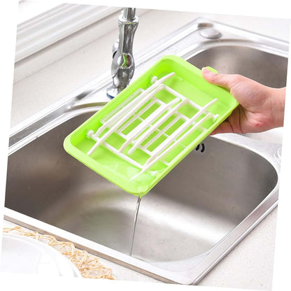 GETAJGHSD Foldable Bottle Drying Rack, Light Green Space-Saving