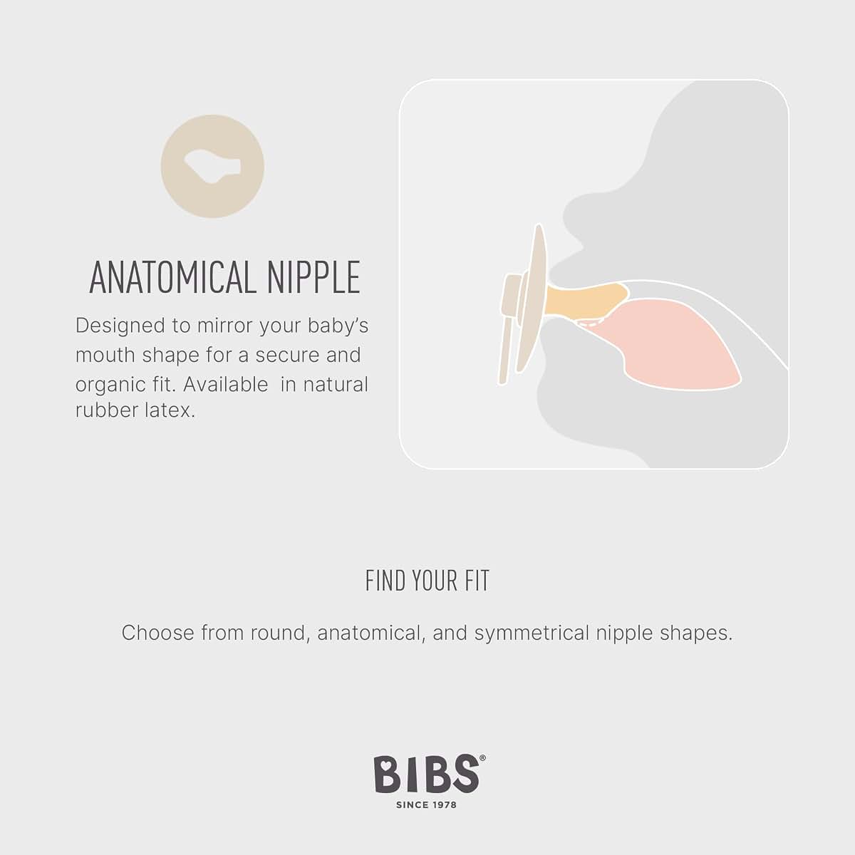 Bios Pacifiers for 0-6 Months | 2-Pack Soothers with Anatomical Nipple