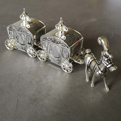Unisaches Silver Plated My First Tooth And Curl Carriage Keepsake (photo 3)