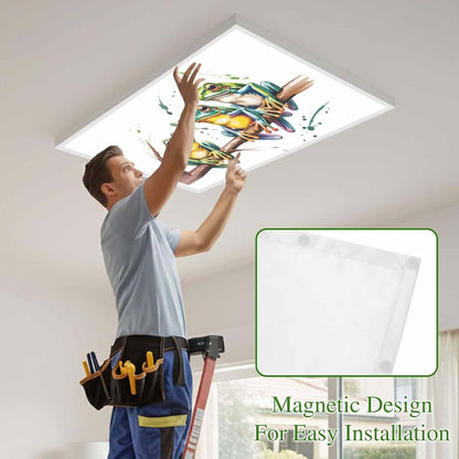 Watercolor Frog Fluorescent Light Covers for Ceiling Fixtures