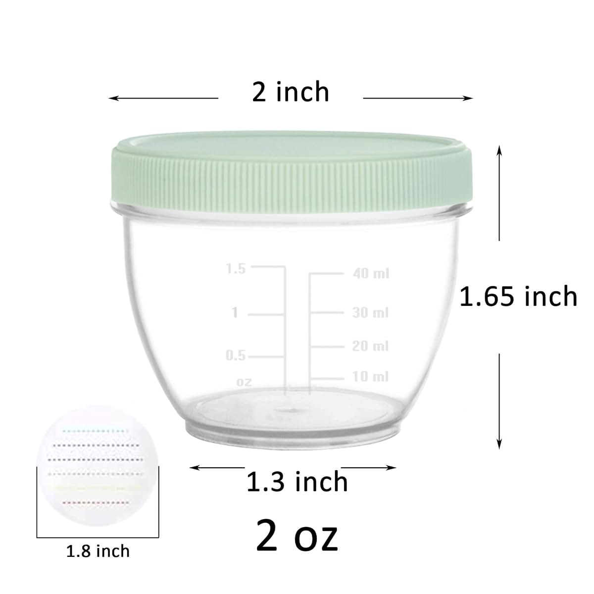 Youngever 18 Sets Baby Food Storage Containers