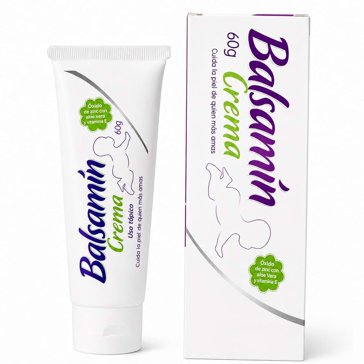 Balsamin Baby Diaper Rash Cream with Zinc Oxide, Daily Barrier Cream for Sensitive Skin, 60g