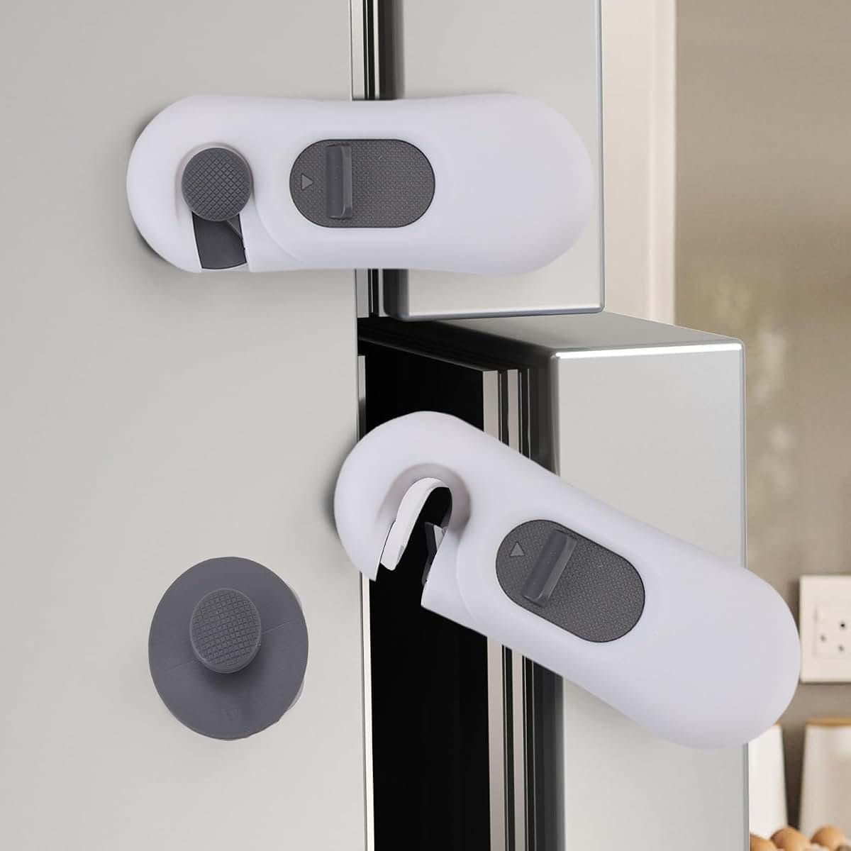 Masyrt Child Proof Cabinet Locks For Dual Opening Doors (photo 3)