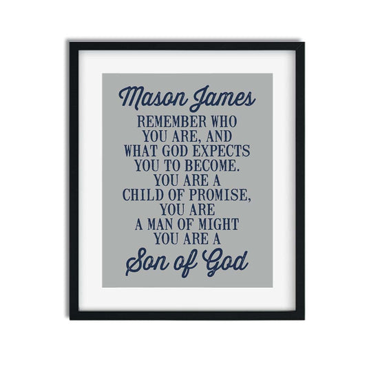 Canary Road I Am His Paper Art Print, Faux Watercolor Wall Art