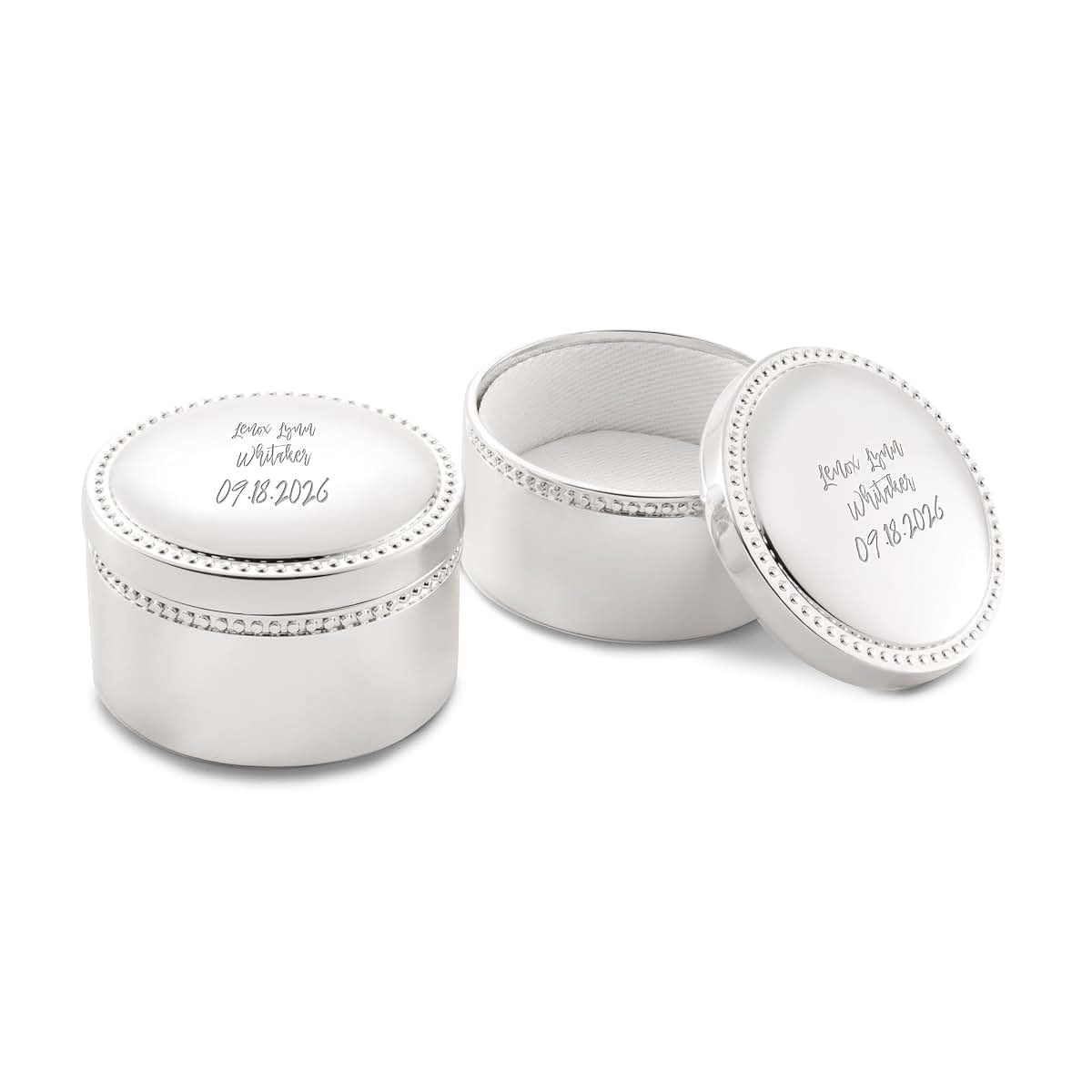 THINGS REMEMBERED Engraved Beaded Tooth and Curl Keepsake Box Set (Free Customization)