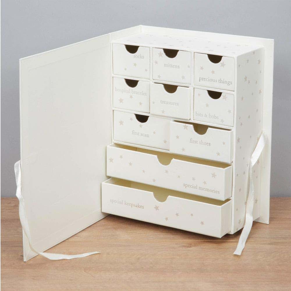 ukgiftstoreonline Baby Compartment Keepsake Box With Icons Gift Twinkle Twinkle Little Star (photo 4)