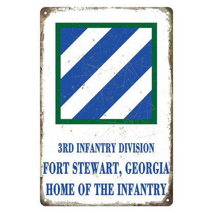 Filwy 3rd Infantry Division Rock Of The Marne Tin Sign 8 X 12 Inch White