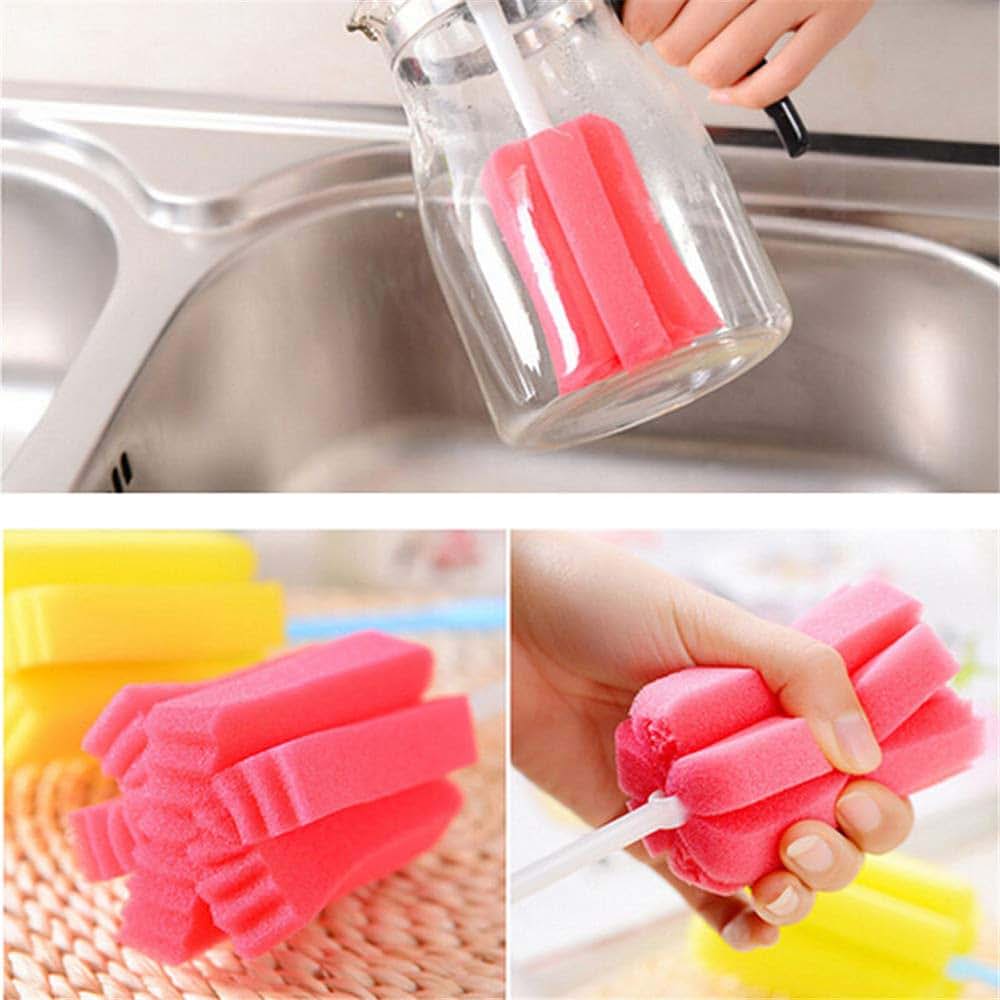 Xiuguai Handy Feeding Cup Infant Cleaning Tool Sponge Nipple Cleaner Baby Bottle Brush (photo 3)