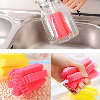 Xiuguai Handy Feeding Cup Infant Cleaning Tool Sponge Nipple Cleaner Baby Bottle Brush (photo 3)