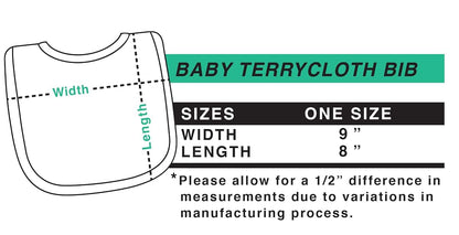 Inktastic Big Dumps Are My Specialty Baby Terry Cloth Bib with Yellow Dump Truck Design