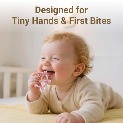 3-Pack Soft Silicone Baby Teether Chew Toys for Infants