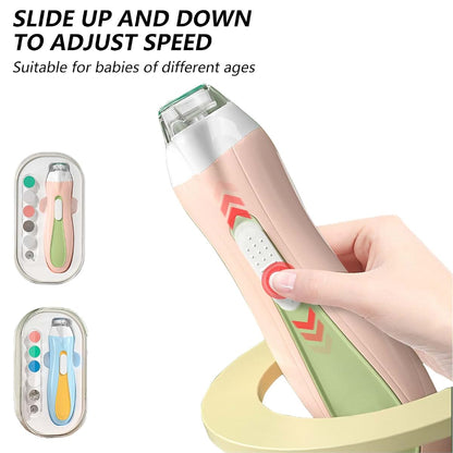 ZHENZQ Baby Nail Grinder with Adjustable Speed and Soft Sanding Heads (photo 4)