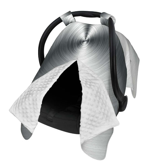 Ylcavgz Faux Brushed Sheet Metal Baby Car Seat Cover & Breastfeeding Nursing Cover - Breathable Stretch Fabric