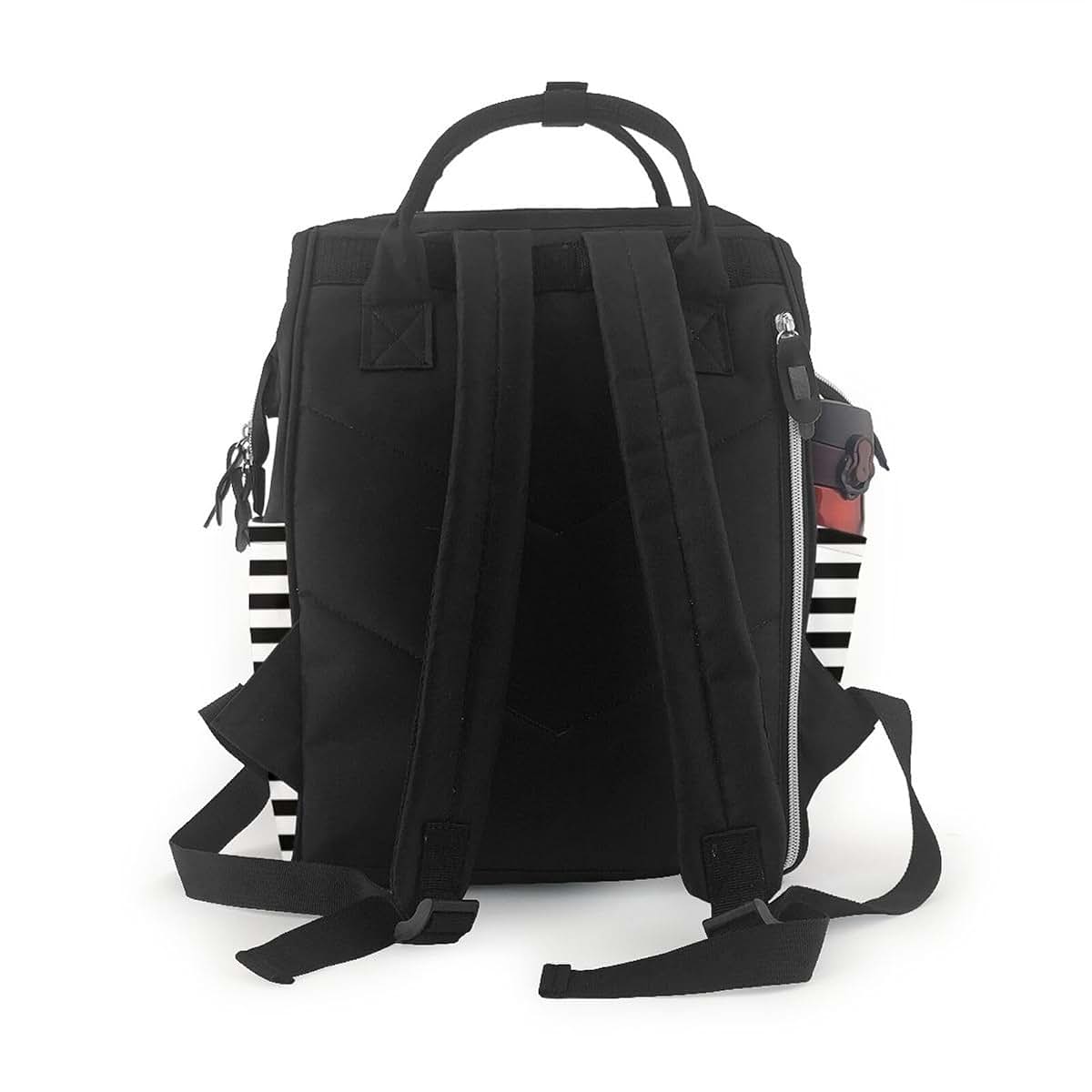 LYPZMET Black And White Stripe Diaper Bag Backpack (photo 3)