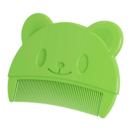 BabyOneStop Baby Hair Comb With Cartoon Bear Handle, Soft PP Teeth For Infant Bathing And Head Massage, Green