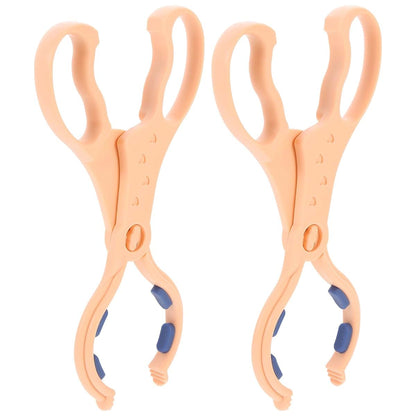 Kisangel 2pcs Bottle Clamp Feeding Bottle Tong Anti-Slip Pink