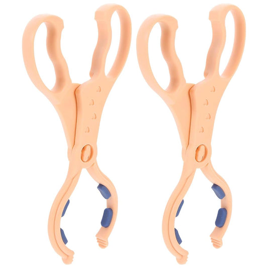 Kisangel 2pcs Bottle Clamp Feeding Bottle Tong Anti-Slip Pink