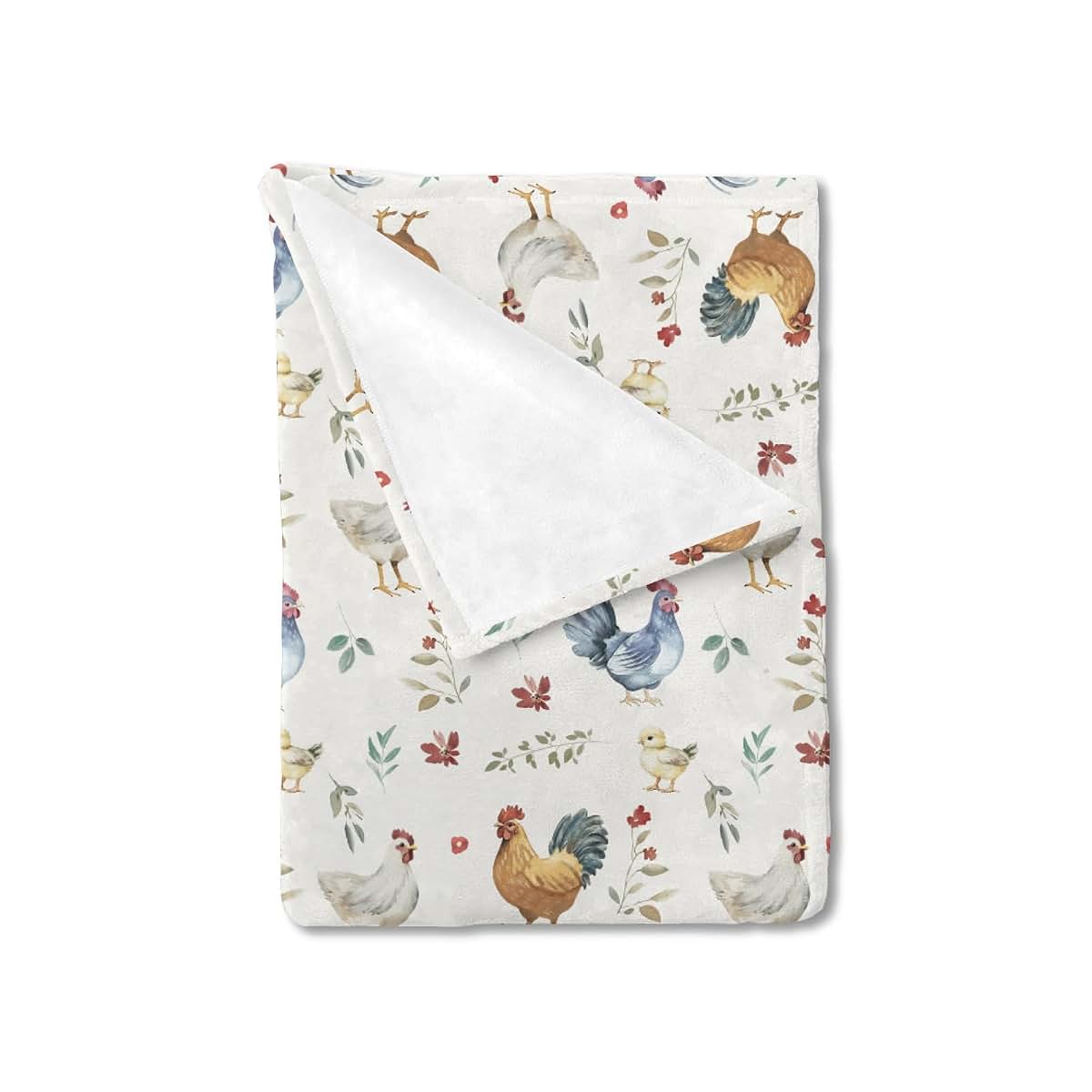 Kastlee Vintage Chicken Floral Baby Blanket
