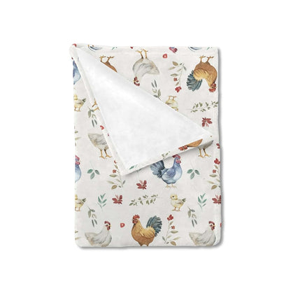 Kastlee Vintage Chicken Floral Baby Blanket