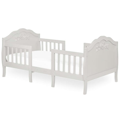 SweetPea Baby Rose 3-in-1 Convertible Toddler Bed in Platinum