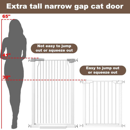 Extra Tall and Wide Metal Pet Gate for Doorway
