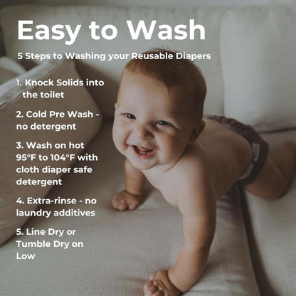 Nora's Nursery Newborn All in One Cloth Diapers | 14 Pack