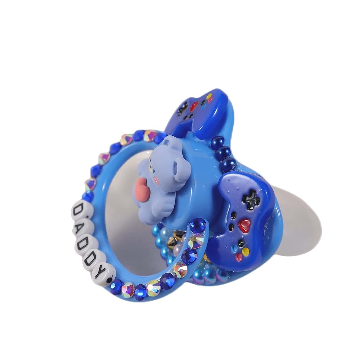 SUNOWE Adult Size Pacifier Personalized,Glitter Crystal Luxurious Dummy (Style 5)