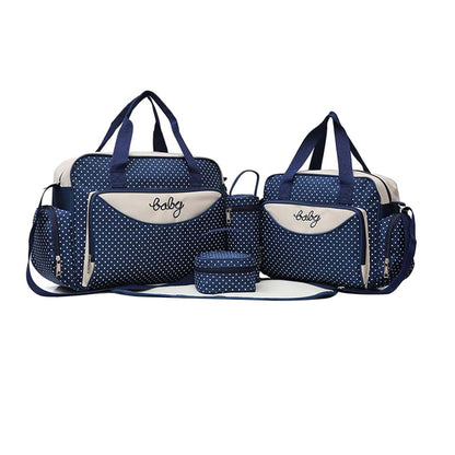 Holibanna 5pcs Women's Tote Bag Diaper Backpack Set With Dots