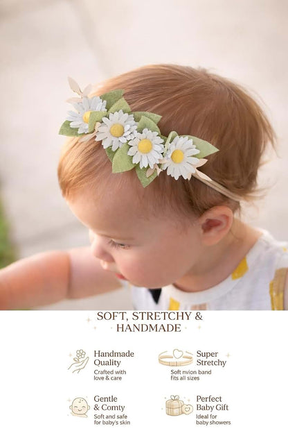 Baby Headband Set, Soft Stretch Headbands for Newborn Infant