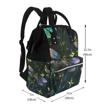 FHEBNDS Dragonfly Diaper Bag Essentials Travel Tote Nappy Backpack Large Capacity Mummy Backpack Multifunction (photo 2)