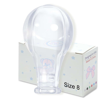 LittleForBig Adult Size 8 Candy Gloss Colorful Transparent Pacifier Nipple Replacements