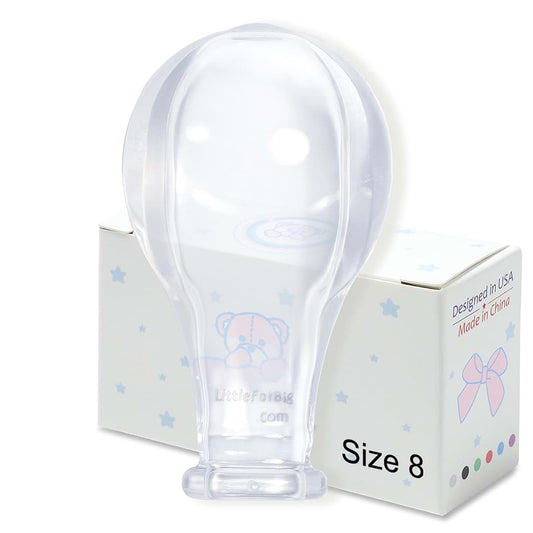 LittleForBig Adult Size 8 Candy Gloss Colorful Transparent Pacifier Nipple Replacements