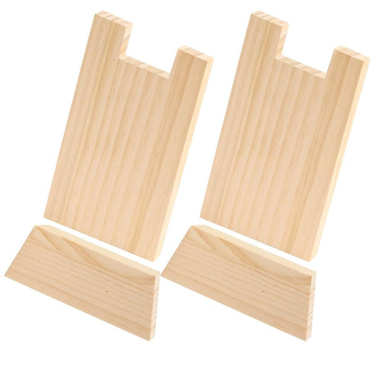 Wooden Couch Wall Stoppers 2 Pack, Adjustable Furniture Wall Protectors (Square)