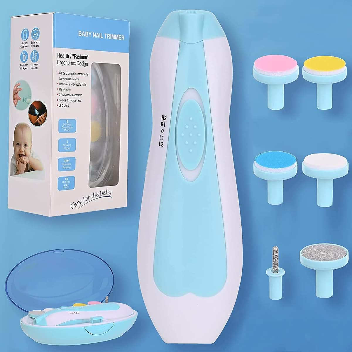 BabyOneStop Electric Nail Trimmer Kit With 6 Heads