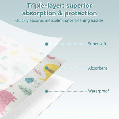 WOOWME 30 Pcs Disposable Bibs Baby for Toddler Feeding (photo 3)