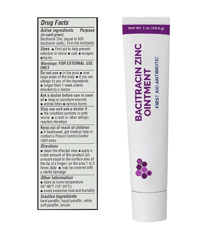 AmeriCan Goods 3/Pack Tubes Bacitracin Zinc Ointment Cream 1oz. Essential First-Aid Supplies Diaper Rash Relief Itchy (photo 2)
