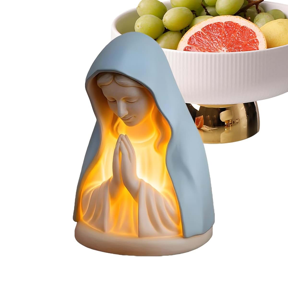 Virgin Mary Prayer Night Light Statue for Home Decor