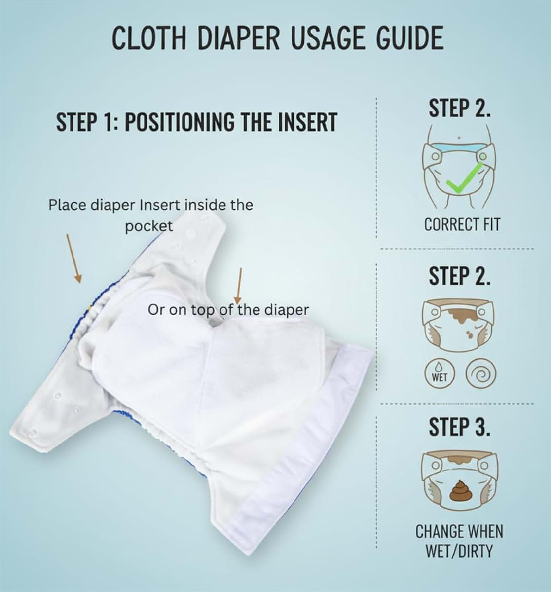 KaWaii Baby 20-Pack Reusable Cloth Diaper Shells One Size Adjustable (photo 2)