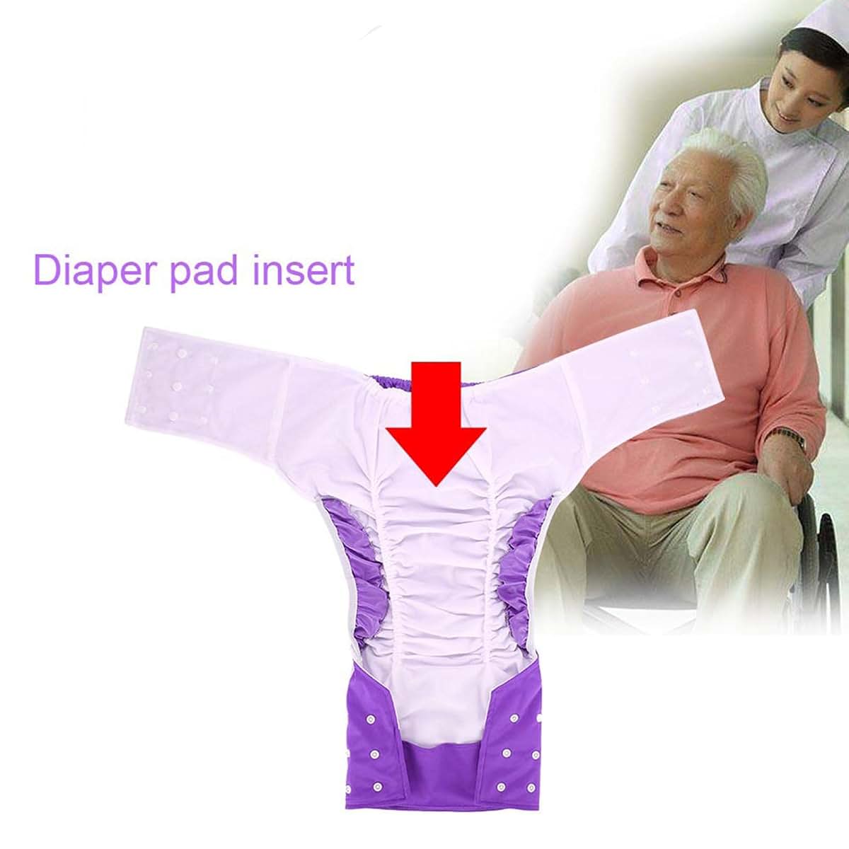 Zetiling Adult Cloth Diapers, Cloth Diaper Covers, Washable Adult Nappy Cover, Adjustable Reusable Breathable, Easy to