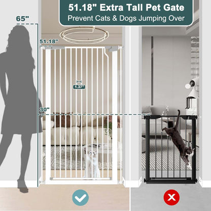 Qonimm Extra Tall Cat Gate For Doorways