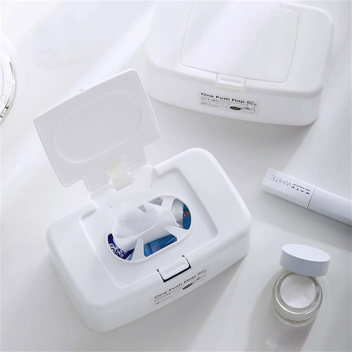 Caralin Wet Wipe Dispenser - White Plastic Storage Box (photo 3)