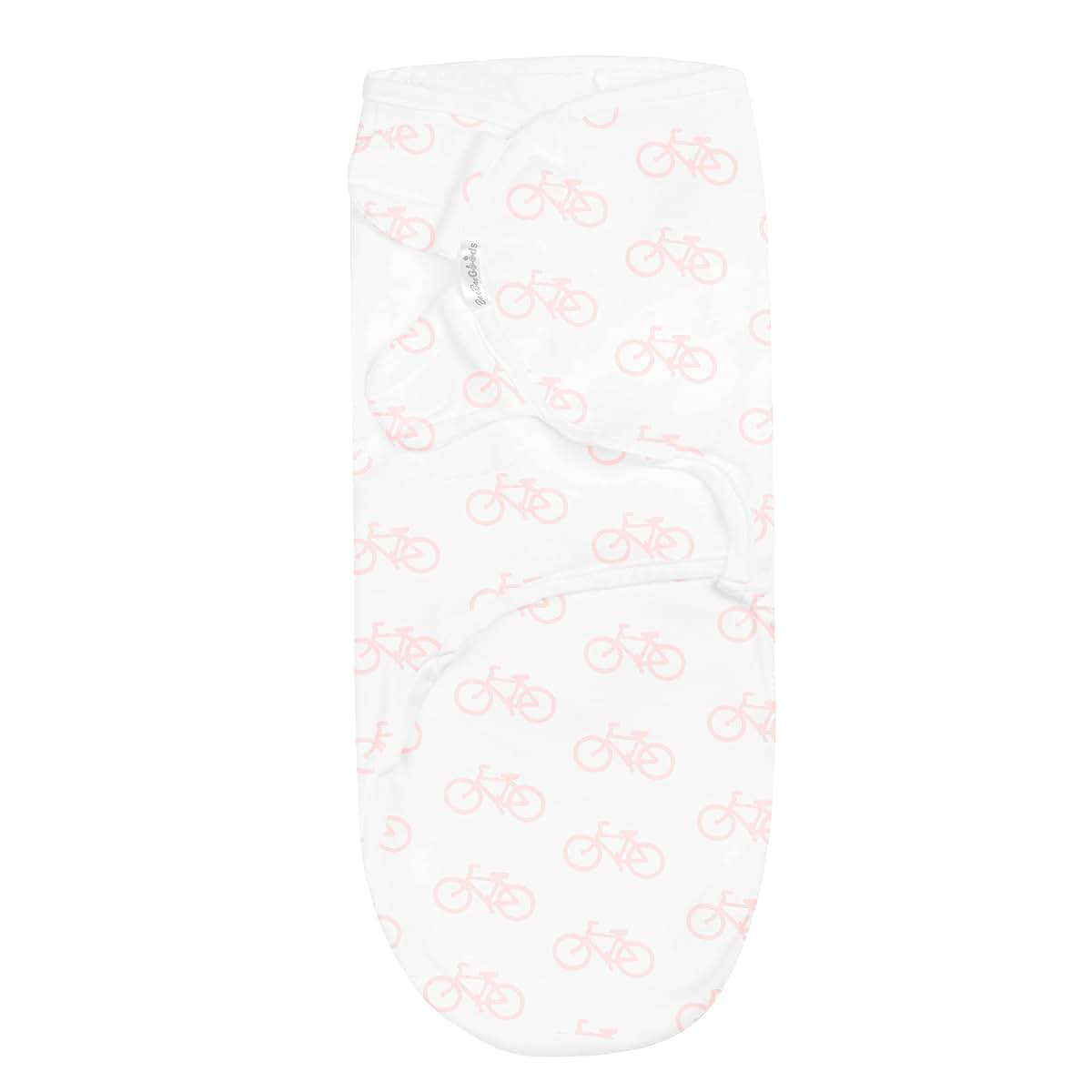 BaeBae Goods Pink Bicycles Swaddle Blanket Wrap S/M for Girls 0-3 Months