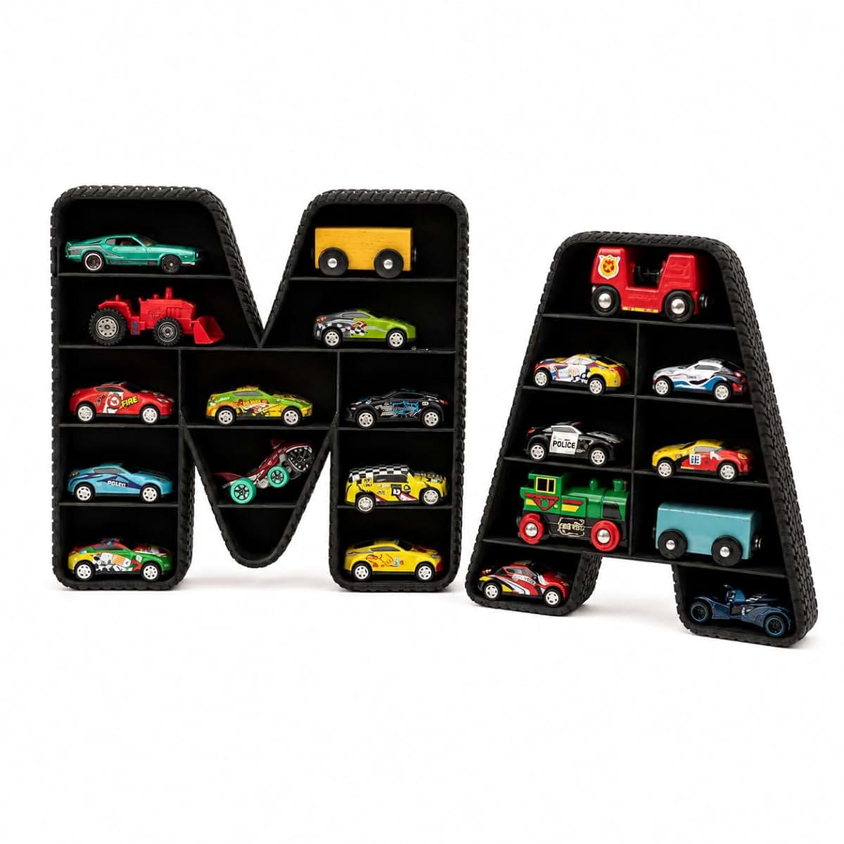 CarLetters Personalized Toy Car Display Shelf, Custom Name Decor for Boys Room, 1:64 (photo 2)