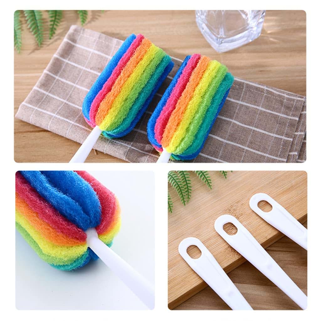 Fowspvzn Water Bottle Cup Mug Brush Scrubber with Long Handle Brushes for Baby Bottles Jars Glasses